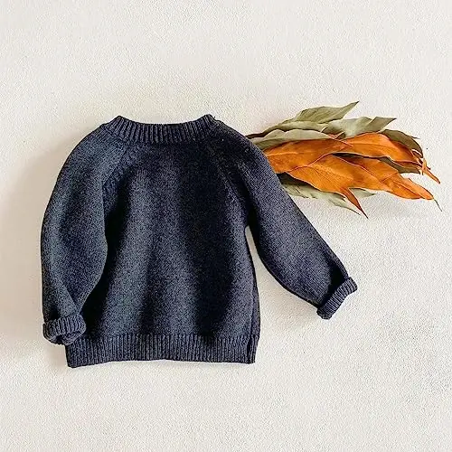 Simplee kids Baby Girl Thin Sweater Solid White Pink Cardigans for Toddler 0-3Years - 2