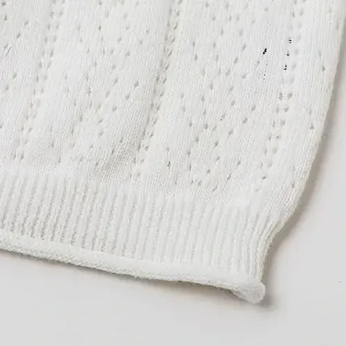 Simplee kids Baby Girl Thin Sweater Solid White Pink Cardigans for Toddler 0-3Years - 4