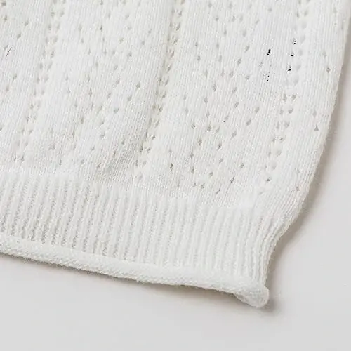 Simplee kids Baby Girl Thin Sweater Solid White Pink Cardigans for Toddler 0-3Years - 4