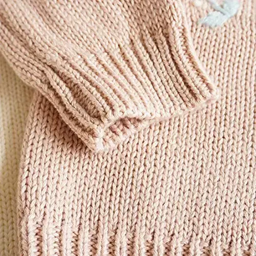 Simplee kids Baby Girl Thin Sweater Solid White Pink Cardigans for Toddler 0-3Years - 6