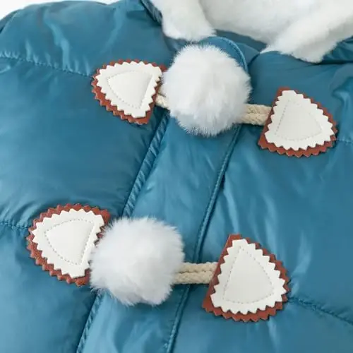 Simplee kids Unisex Baby Footed Winter Snowsuit | Soft and Warm Fabric,Windproof with Gloves,Winter Snow Outfits for Indoor or Outerwear,for Infant and Little Newborns - 4
