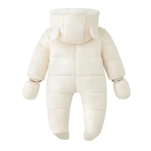 Simplee kids Unisex Baby Footed Winter Snowsuit | Soft and Warm Fabric,Windproof with Gloves,Winter Snow Outfits for Indoor or Outerwear,for Infant and Little Newborns - SIMPLEE (1)