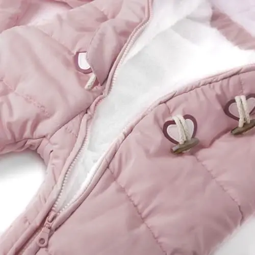 Simplee kids Unisex Baby Footed Winter Snowsuit | Soft and Warm Fabric,Windproof with Gloves,Winter Snow Outfits for Indoor or Outerwear,for Infant and Little Newborns - 6