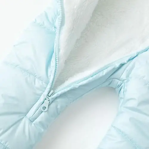 Simplee kids Unisex Baby Footed Winter Snowsuit | Soft and Warm Fabric,Windproof with Gloves,Winter Snow Outfits for Indoor or Outerwear,for Infant and Little Newborns - 5
