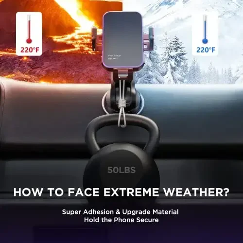 Simsiz avtomobil zaryadlovchisi, 【7 rangli RGB yoritgichli】Mosurr 15W avtomatik qisqichli avtomobil zaryadlovchi telefon ushlagichi iPhone 15 14 13 12 Mini Pro Max 11 XR XS, Samsung Galaxy S24 Ultra S23 S22 S21+ Note 20 va boshqalar uchun mos - 4