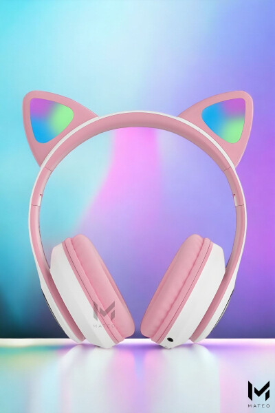 Simsiz Bluetooth 5.0 LEDli Mushuk Qulog'i Quloqchinlari Sovg'a ios Android Mos 8d Stereo Hd Ovoz - CARLOTA (1)