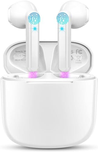 Simsiz Quloqchin, Bluetooth Quloqchin 5.3 Mini Bluetooth Quloqchin, Chuqur Bass Stereo Simsiz Quloqchin Quloq ichidagi Sport 40H USB-C Zaryadlash Qutisi, ENC Shovqinni Bekor Qilish Quloqchinlari 4 ENC Mikrofonli Ikkita LED Displey - Ordtop