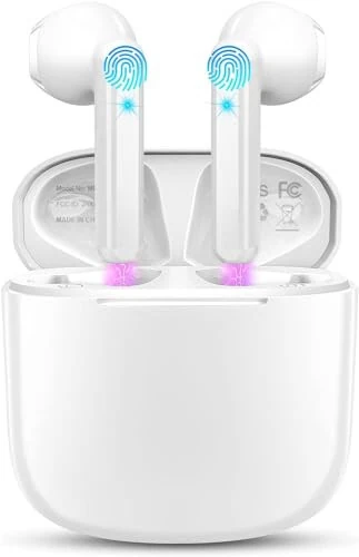 Simsiz Quloqchin, Bluetooth Quloqchin 5.3 Mini Bluetooth Quloqchin, Chuqur Bass Stereo Simsiz Quloqchin Quloq ichidagi Sport 40H USB-C Zaryadlash Qutisi, ENC Shovqinni Bekor Qilish Quloqchinlari 4 ENC Mikrofonli Ikkita LED Displey - Ordtop