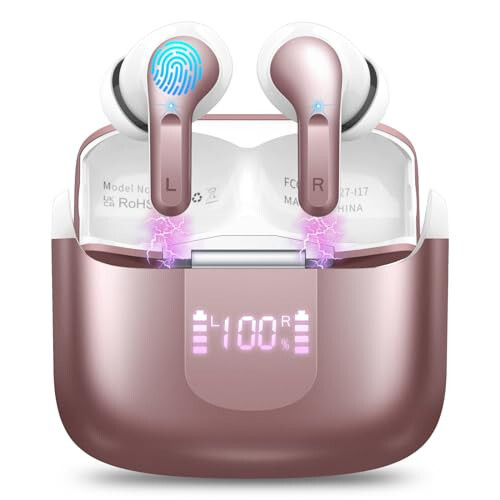 Simsiz Quloqchin, Bluetooth Quloqchin 5.3 YANGI 40H Quloqchinlar Bass Stereo Quloqchinlar Shovqinni Bekor Qilish Quloqchin 4 ta ENC Mikrofonli, Quloq ichiga Bluetooth Quloqchin USB-C LED Displey IP7 Su o'tkazmaydigan Sport Android iOS uchun - Ordtop