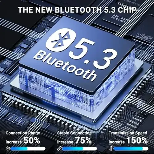 Simsiz Quloqchinlar, 2024 Simsiz Quloqchinlar HiFi Stereo Quloqchinlar 4 ta ENC Shovqinni Bostiruvchi Mikrofonli, 42 soat o'ynash vaqti Quloq ichiga Quloqchin, Bluetooth 5.3 Sport Quloqchinlar LED Quvvat Ekrani bilan Android iOS Yashil - AOSLEN (1)