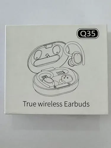 Simsiz quloqchinlar, 2024 yangi ultrayengil sport Bluetooth 5.3 quloqchinlari LED displeyli, o'rnatilgan mikrofonli quloqchinlar, IPX7 suv o'tkazmaydigan simsiz quloqchinlar (to'q ko'k) - 2