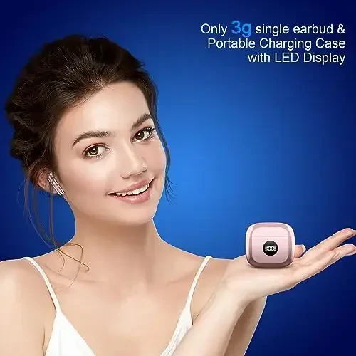 Simsiz quloqchinlar, Bluetooth 5.4 LED displeyli quloqchinlar Bass Stereo, Bluetooth shovqinni bekor qiluvchi mikrafonli quloqchinlar, Android iOS uchun 40 soatlik mini qutisi IP7 suv o'tkazmaydigan sport quloqchinlari - 5