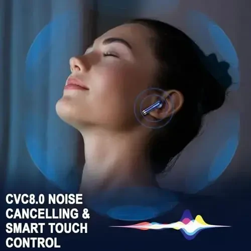 Simsiz quloqchinlar, Bluetooth 5.4 naushniklar LED quvvat displeyli quloqchinlar Bass Stereo, Bluetooth quloqchinlar ichki quloq shovqinni bekor qiluvchi mikrofon, 40 soat ijro etish mini korpus IP7 suv o'tkazmaydigan sport naushniklari Android iOS uchun - 2