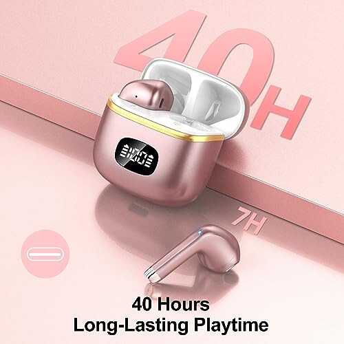 Simsiz Quloqchinlar Bluetooth Quloqchinlar 5.3 Bass Stereo Quloqchinlar, 40 soat o'ynash vaqti Quloqchinlar LED quvvat displeyli, Bluetooth Quloqchin shovqinni bekor qiluvchi mikrofonli IPX7 suv o'tkazmaydigan Quloqchinlar iOS Android uchun - POMUIC (1)