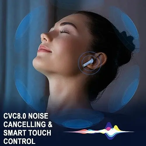Simsiz quloqchinlar, Bluetooth quloqchinlari LED quvvat displeyli naushniklar Bass Stereo, Bluetooth quloqchinlari ichki shovqinni bekor qiluvchi mikrofon, 40 soat ijro etish Mini Case IP7 suv o‘tkazmaydigan sport quloqchinlari Android iOS uchun - 4