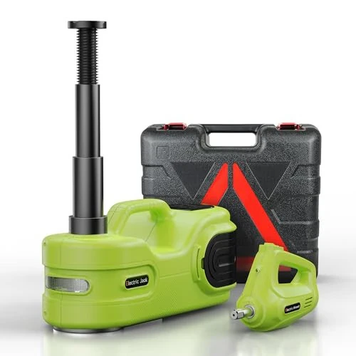 Simtamy Electric Car Jack Kit 5T 12V Hydraulic Tire Jack with Double Cylinder Air Pump & LCD Touch Screen & Impact Wrench Portable Car Lift for Tire Changes and Roadside Emergencies - Simtamy