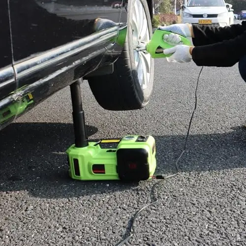 Simtamy Electric Car Jack Kit 5Ton 12V Car Jack(Lifting Range: 6.1~20.86 inch) with Impact Wrench Tire Inflator for SUV MPV Sedan Truck Change Tires Garage Repair and Emergency Tire Change - 6