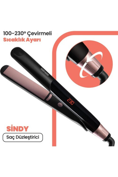 Sindy Dijital Seramik Keratin İnce Plakalı Saç Düzleştirici Ve Şekillendirici In6144 - 7