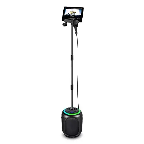 Singing Machine SingCast MAX Bluetooth Video Casting Karaoke Machine, Party Speaker, Microphone, 22 Voice Effects, Pitch Correction, Lights, Stand, 35W Sound for PA System Function for Adults & Kids - SINGING MACHINE