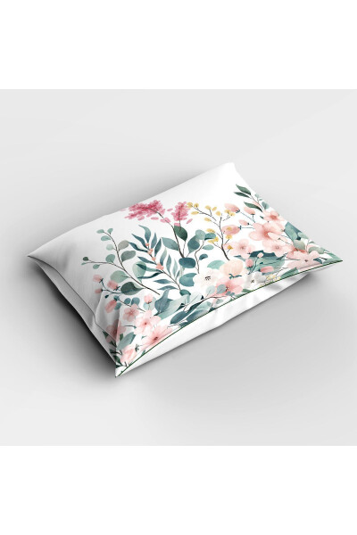 Single Bed Printed Decorative Bedspread with Pillow Set, Floral Pattern - ELSE DEKOR (1)