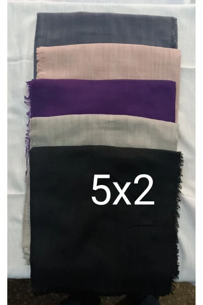 Single Color Charity Hajj Umrah Gift Marriage Dowry Flame Cotton Scarf (Price of 10 Items) - TUĞBA