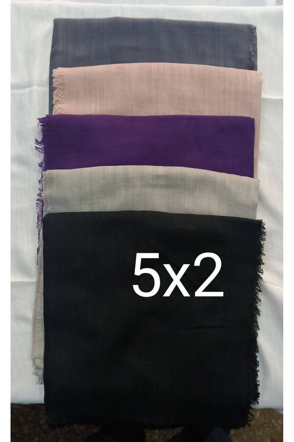 Single Color Charity Hajj Umrah Gift Marriage Dowry Flame Cotton Scarf (Price of 10 Items) - 1