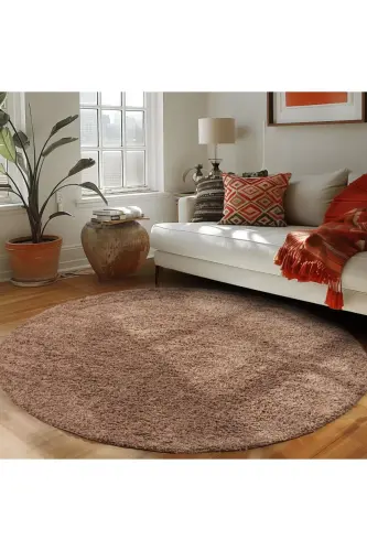 Single Color Plain Mocca Soft Fleece Plush Shaggy Carpet Living Room Runner Kitchen Rug-Mocca - 6
