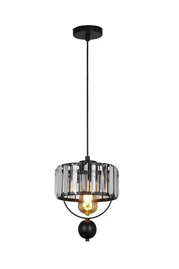 Single Galon Lux Crystal Black Chandelier - 3