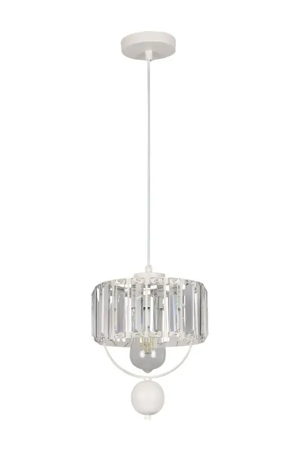 Single Galon Lux Crystal White Chandelier - 2