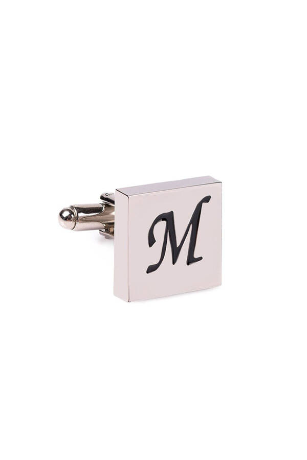 Single M Letter Men's Cufflinks - 1