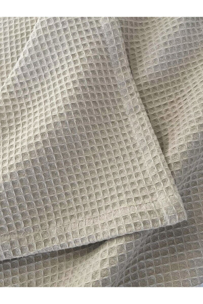 Single-Person Waffle Patterned Cotton Bedspread Hotel-Style Luxury Pike - 14