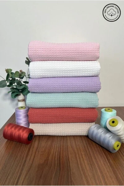 Single-Person Waffle Patterned Cotton Bedspread Hotel-Style Luxury Pike - 3