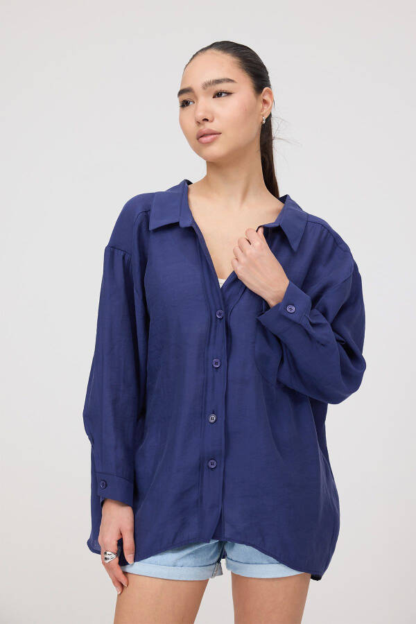 Single Pocket Oversized Shirt G4612-Z2 - 4