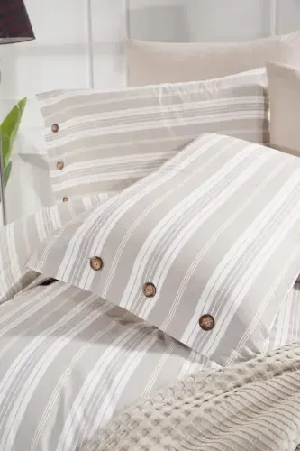 SINGLE SIZE 3 PIECE PIQUE SET ESTIVO BEIGE-BEIGE - 5