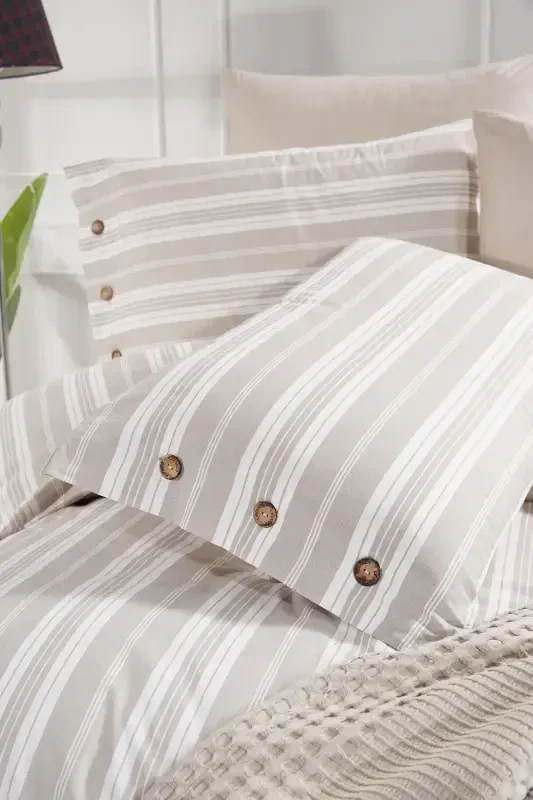 SINGLE SIZE 3 PIECE PIQUE SET ESTIVO BEIGE-BEIGE - 5