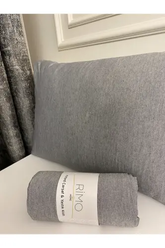 Single Size Grey Ranforce Fitted Sheet Set-Grey 