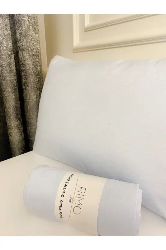 Single Size Ranforce Fitted Sheet Set 100x200 1 Pillowcase 50x70-blue - 2