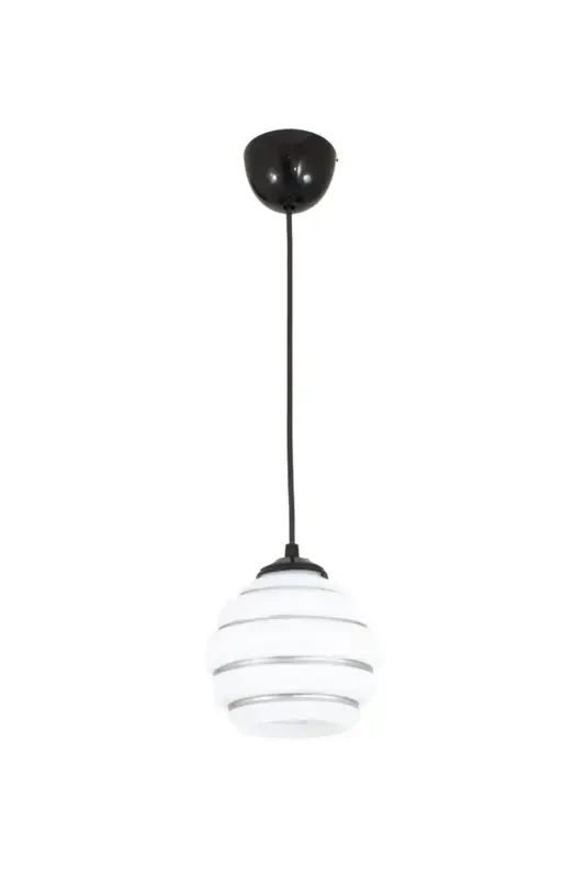 Single Special Striped Glass Model Modern Pendant Chandelier-BLACK - 1
