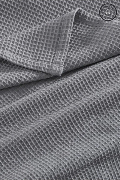 Single Waffle Pattern Cotton Bedspread Hotel Style Luxury Duvet White/Colored - 1