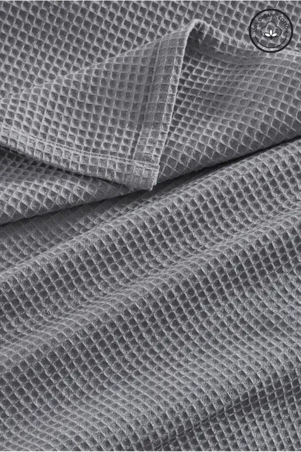 Single Waffle Pattern Cotton Bedspread Hotel Style Luxury Duvet White/Colored - 1