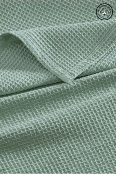 Single Waffle Patterned 100% Cotton Bedspread Hotel Style Luxury Pike - VESSİNOHOME