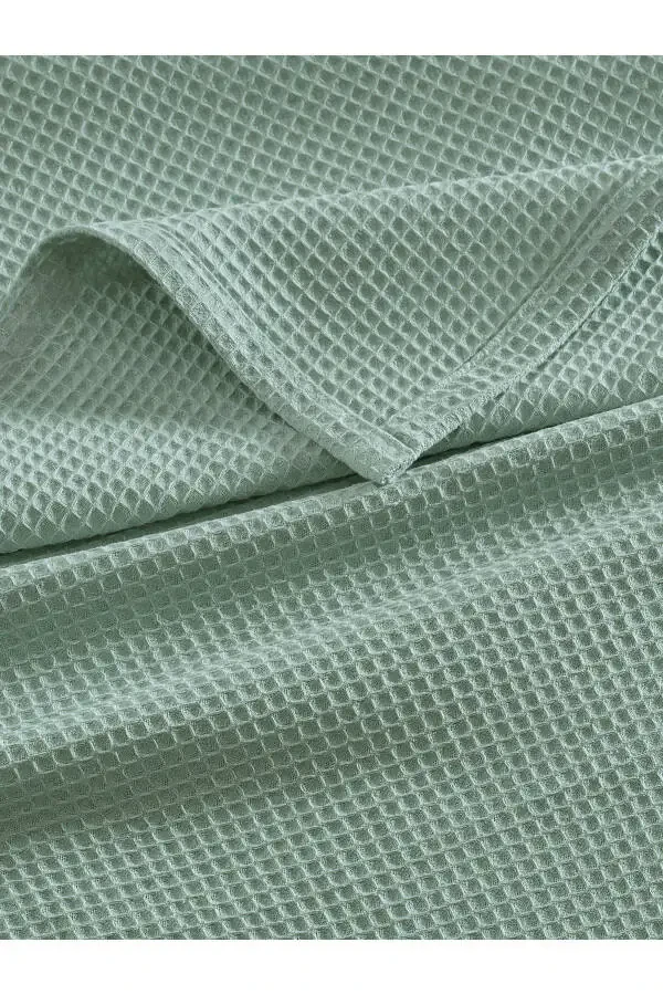 Single Waffle Patterned 100% Cotton Bedspread Hotel Style Luxury Pike - 4