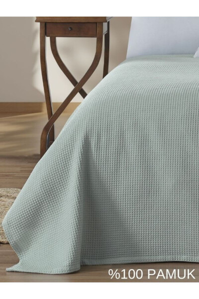 Single Waffle Patterned 100% Cotton Bedspread Hotel Style Luxury Pike - 14
