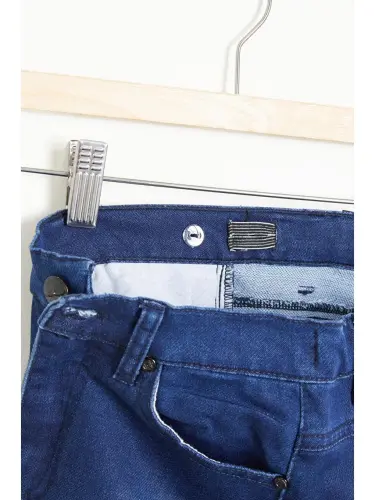 Синяя джинсовая юбка для девочки 15531-Синий - 3