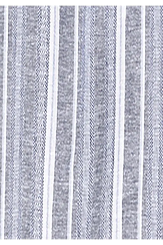 Синяя мужская рубашка с коротким рукавом - 5