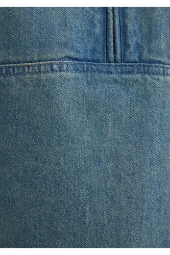 Синяя рубашка оверсайз / свободного кроя 0211418-187 - 8