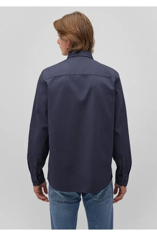 Синяя рубашка Regular Fit / Классический крой 0211093 - 4
