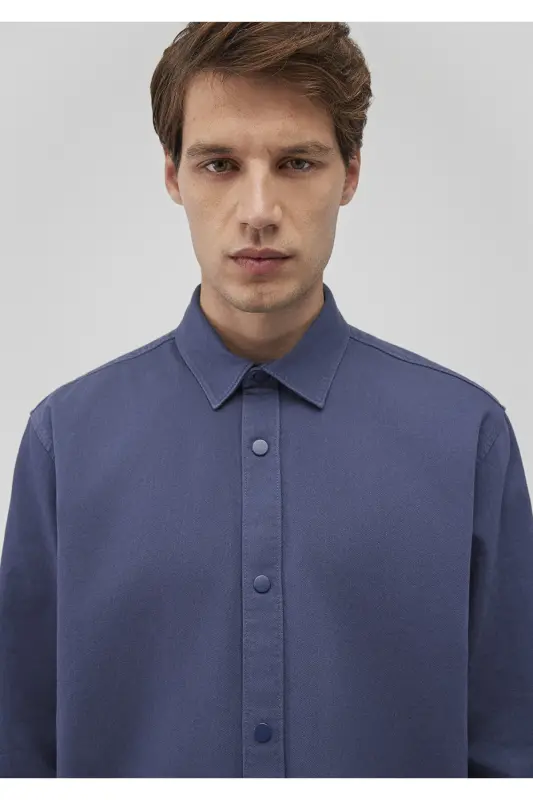 Синяя рубашка Regular Fit / Классический крой 0211238 - 5