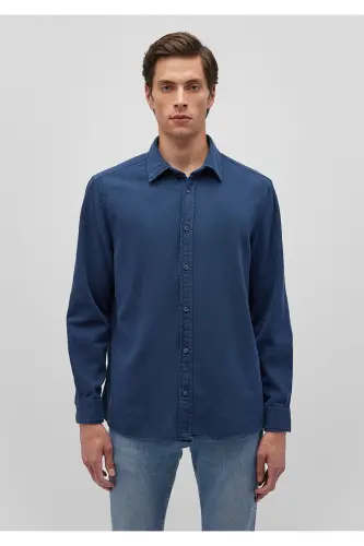 Синяя рубашка Regular Fit / Классический крой 0211247 - 3