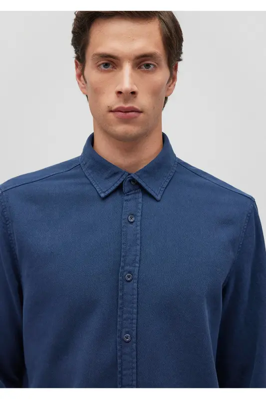 Синяя рубашка Regular Fit / Классический крой 0211247 - 5